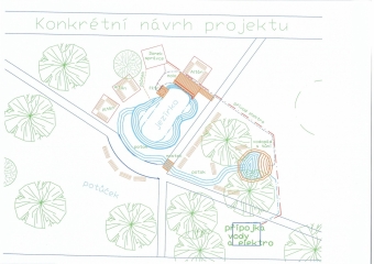 Relaxační park ve vnitrobloku za Olympií  Jezírko projekt.jpg.