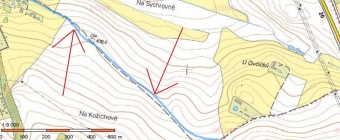 Cesta jako spojnice mezi místy katastrální mapka.jpg.