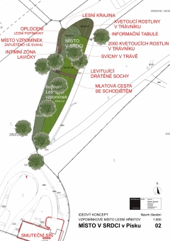 Místo v srdci - Písek Lesní hřbitov 02 Návrh členění.jpg.