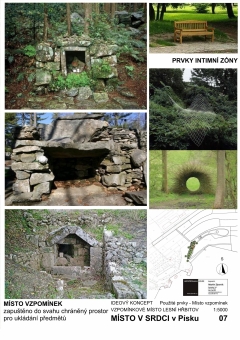 Místo v srdci - Písek Lesní hřbitov 07 Použité prvky - Místo vzpomínek.jpg.